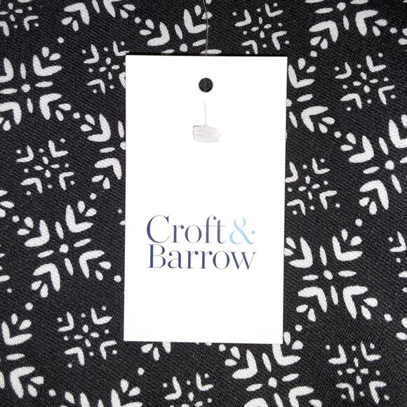 NEW NWT Dress W/Pockets! *Black & White, Croft & Barrow * Pull-Over * Sleeveless - Picture 7 of 8